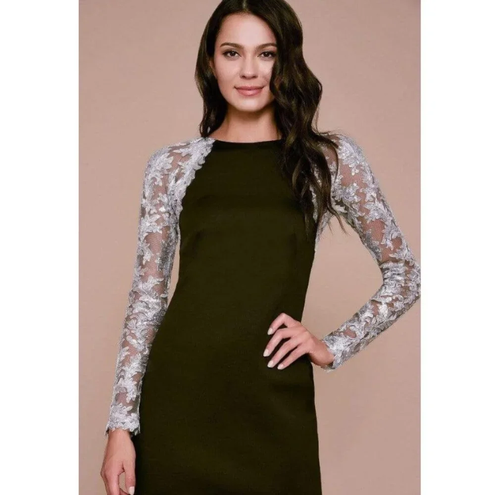 NWT TADASHI SHOJI LONG SLEEVE COCKTAIL DRESS FORMAL - Picture 2 of 3